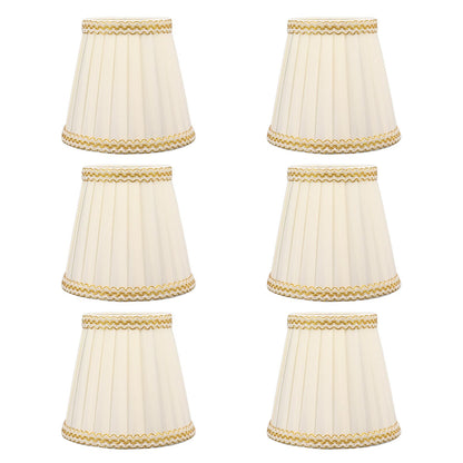 6Pcs Small Lamp Shade Clip On Drum Lampshade Cloth for Chandelier Candle Bulbs Lighting Accessories