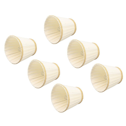 6Pcs Small Lamp Shade Clip On Drum Lampshade Cloth for Chandelier Candle Bulbs Lighting Accessories