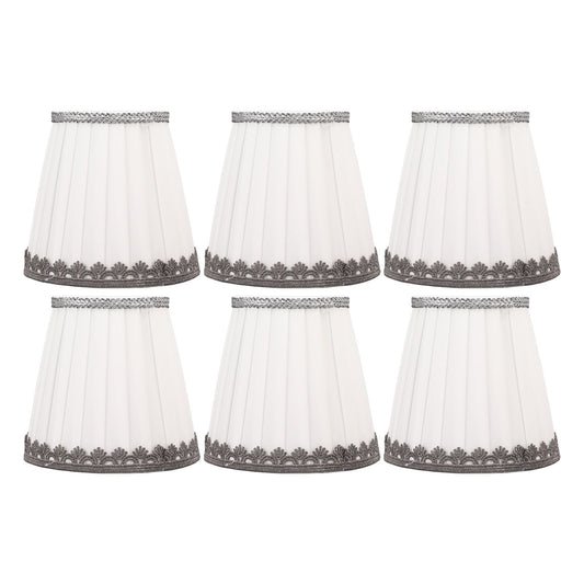 6 Pcs Small Lamp Shade Clip On Type Fabric Lampshade Modern Simple E14 Candle Bulb Lamp Cover