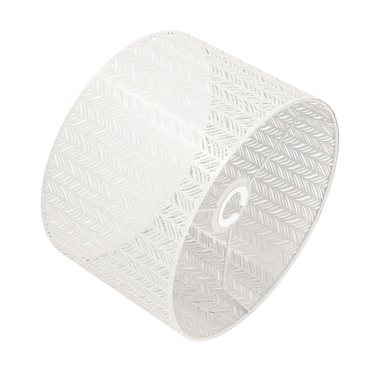 Drum Lamp Shade E27 E14 Clip Fir Leaf Shape Hollow Out Metal Decorative Lampshade Cover for Table Wall Ceiling Lamp White