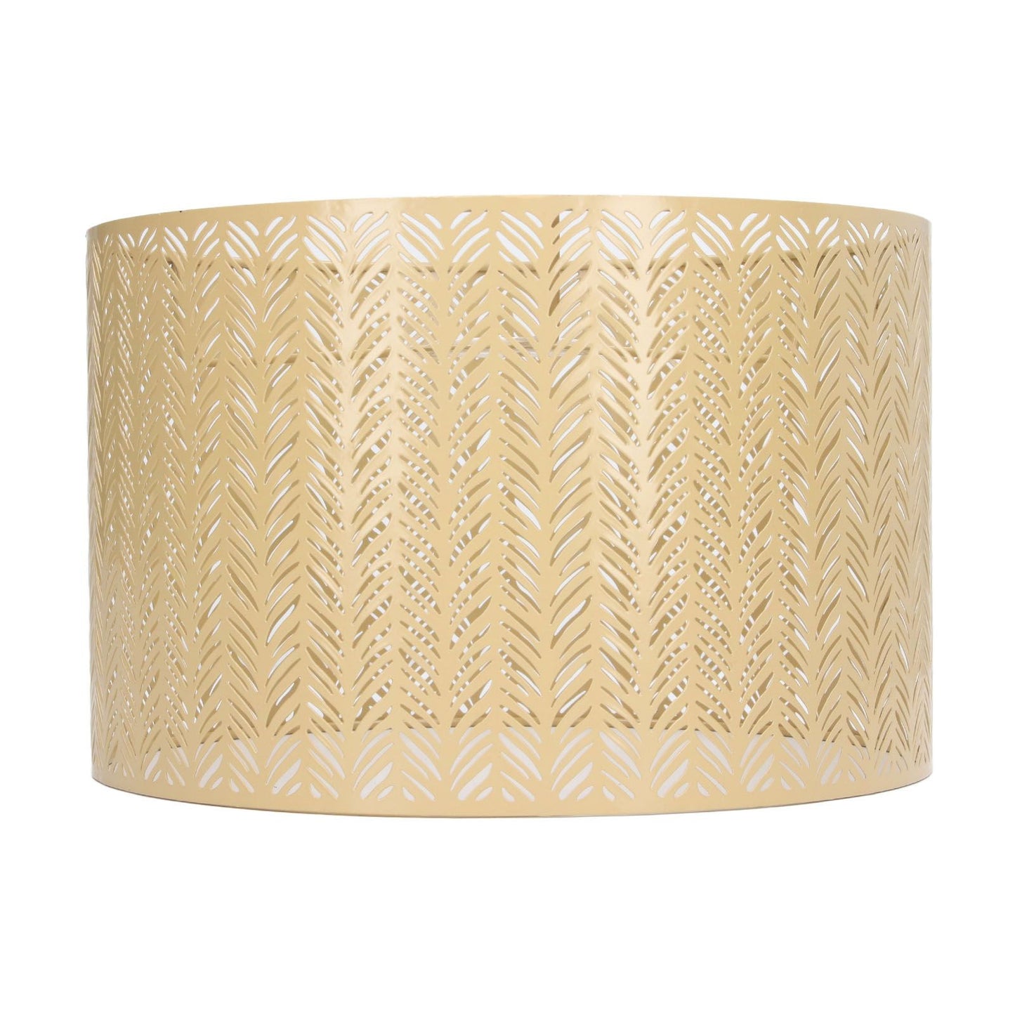 Drum Lamp Shade E27 E14 Clip Fir Leaf Shape Hollow Out Metal Decorative Lampshade Cover for Table Wall Ceiling Lamp Gold