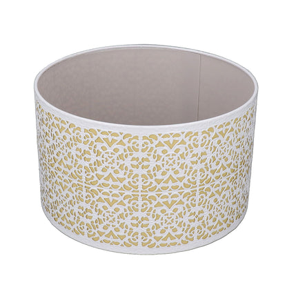 Metal Lampshade Hollow Out Table Light Shade for E27 E14 Caliber Lamp Holder Copper Coin Flower White Yellow Lining