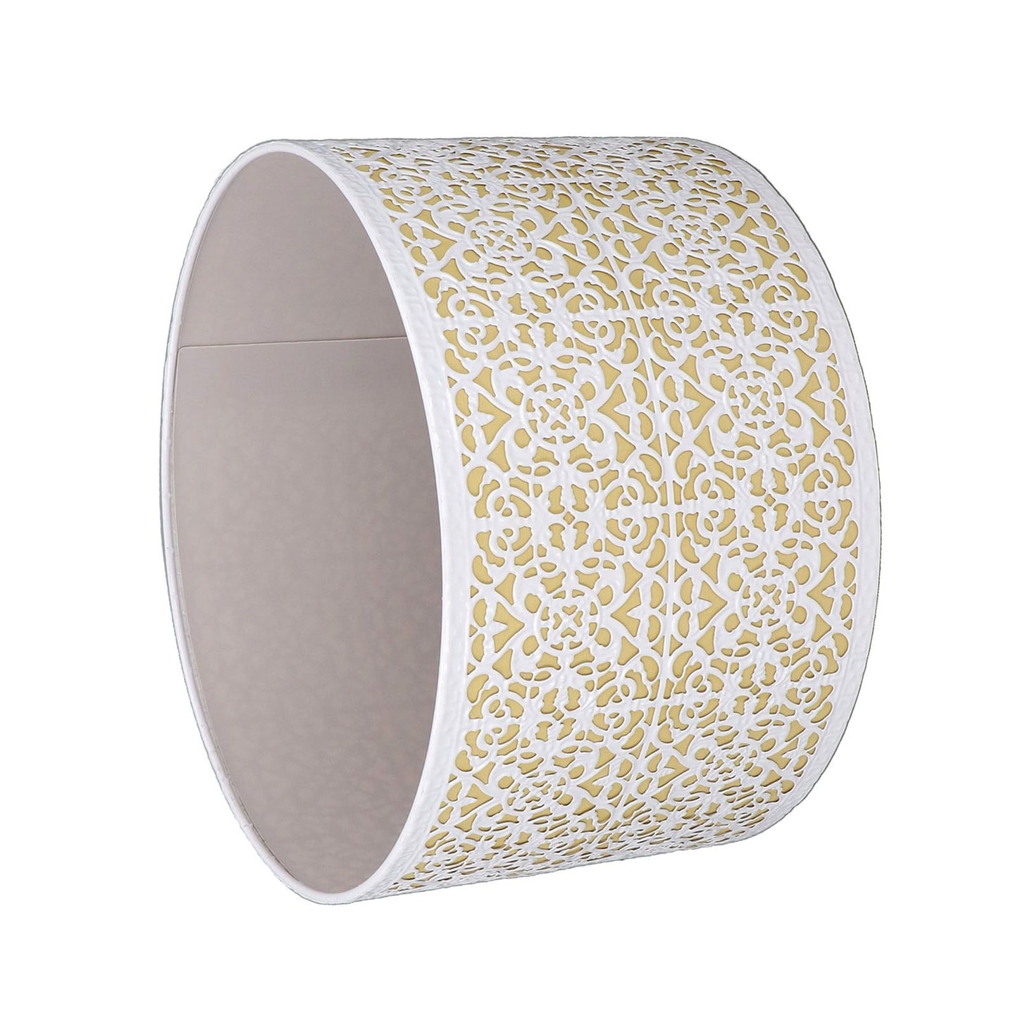 Metal Lampshade Hollow Out Table Light Shade for E27 E14 Caliber Lamp Holder Copper Coin Flower White Yellow Lining