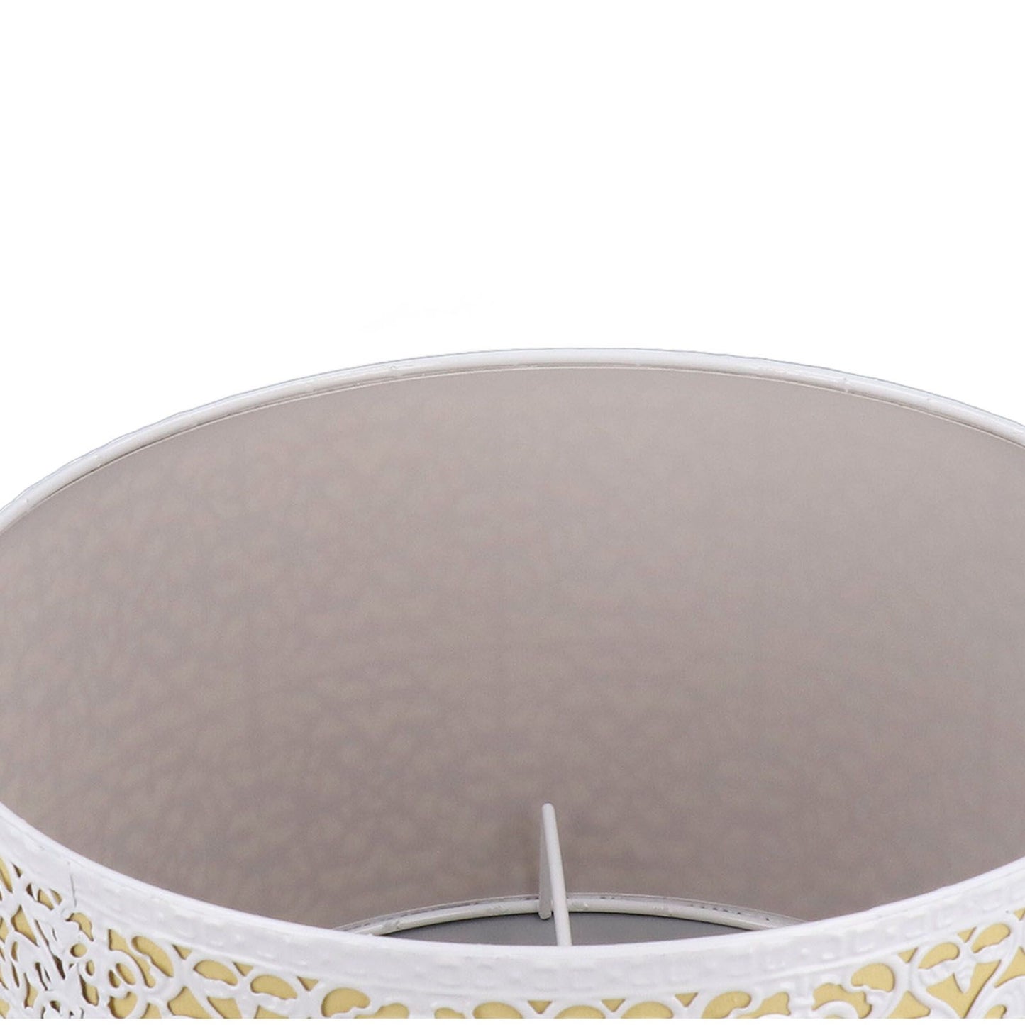 Metal Lampshade Hollow Out Table Light Shade for E27 E14 Caliber Lamp Holder Copper Coin Flower White Yellow Lining