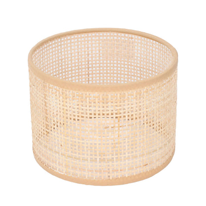 Rattan Lamp Shade Replacement Woven Basket Chandelier Vintage Hanging Table Floor Light Cover E27 E14