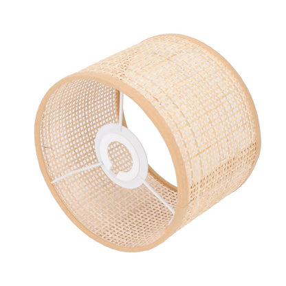 Rattan Lamp Shade Replacement Woven Basket Chandelier Vintage Hanging Table Floor Light Cover E27 E14