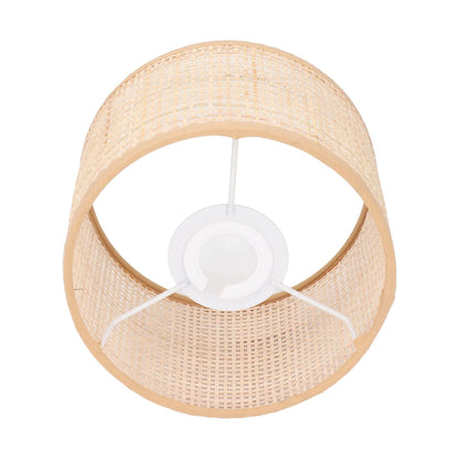 Rattan Lamp Shade Replacement Woven Basket Chandelier Vintage Hanging Table Floor Light Cover E27 E14
