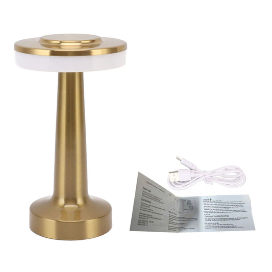 Vintage Metal Desk Lamp USB Rechargeable Touch Table Lamp Bedside Night Light for Bar KTV Hotel Coffee Shop Tricolor