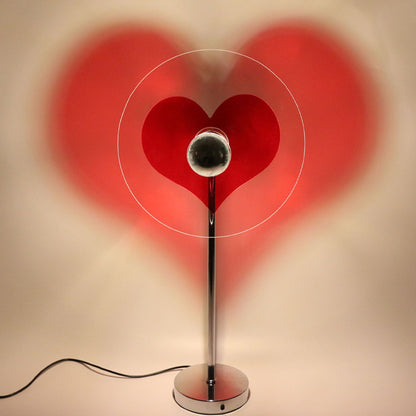 Heart Shaped Projection Table Lamp 4W Sweet Warm 360 Degree Rotatable Decorative Ambient Light