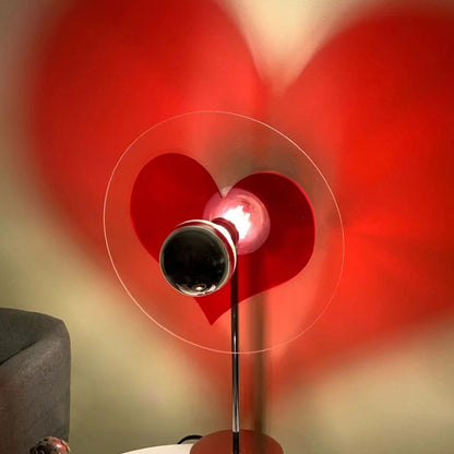 Heart Shaped Projection Table Lamp 4W Sweet Warm 360 Degree Rotatable Decorative Ambient Light