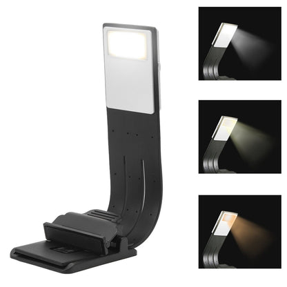 Clip Book Read Light 3 Color Temperature USB Cable Stepless Dimming Reading Lamp for Bedroom