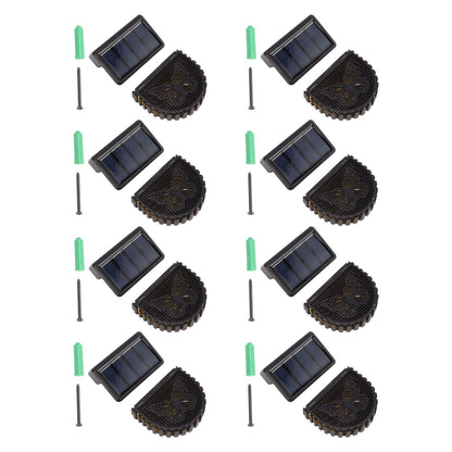 8 Sets Solar Panel Lamp LED Decorative Wall Light for Outdoor Courtyard Terrace Built in Battery