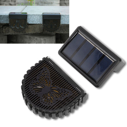 8 Sets Solar Panel Lamp LED Decorative Wall Light for Outdoor Courtyard Terrace Built in Battery