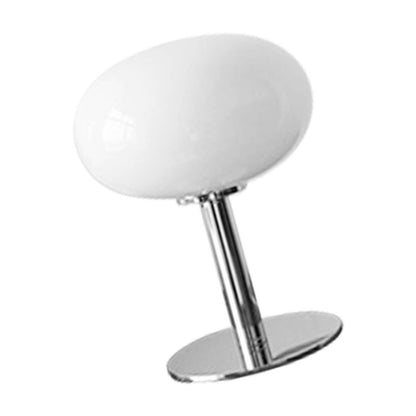 Bedside Table Lamp Iron Base Cute Shape Simple Modern Elegant Nightstand Lamp for Home Button Switch White