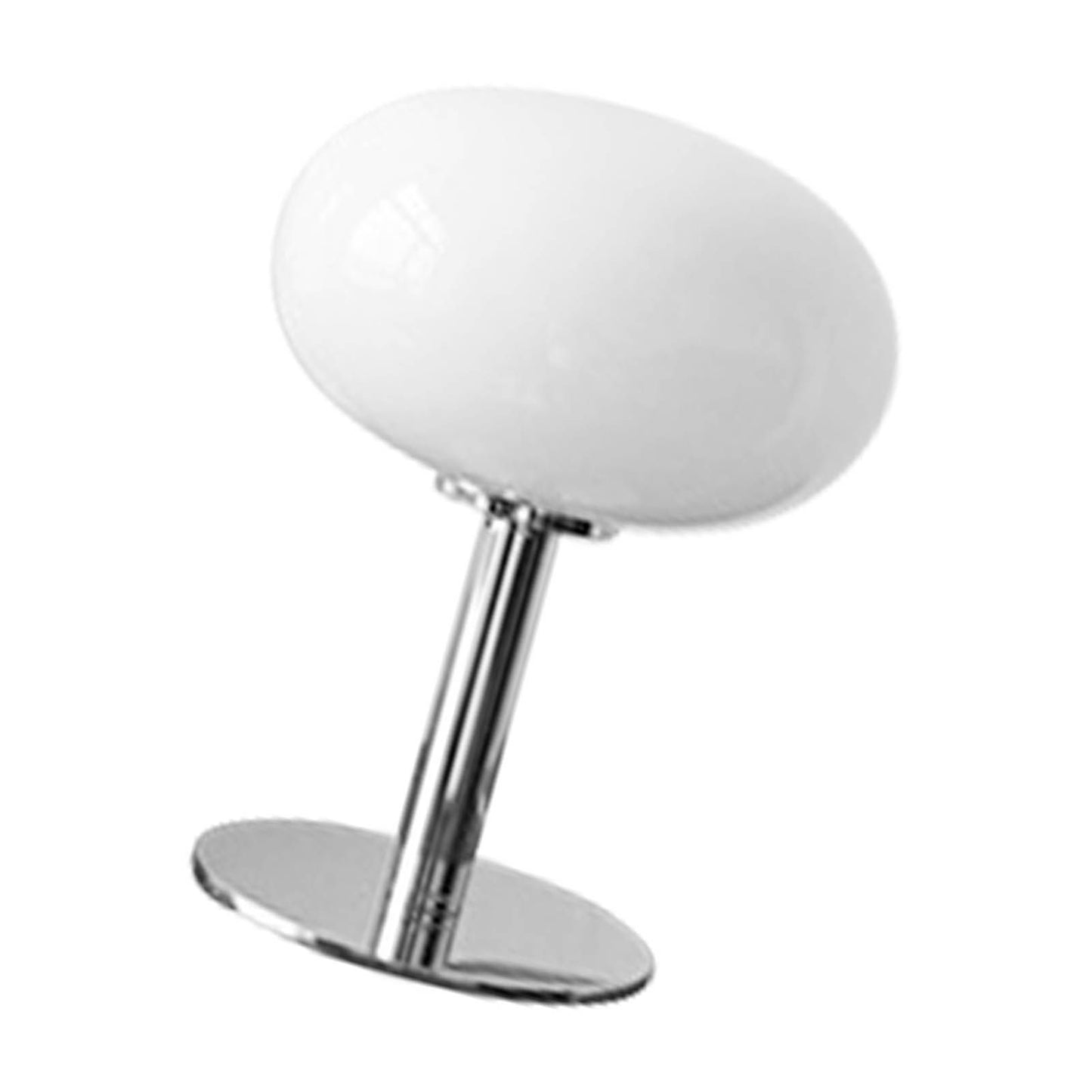 Bedside Table Lamp Iron Base Cute Shape Simple Modern Elegant Nightstand Lamp for Home Button Switch White
