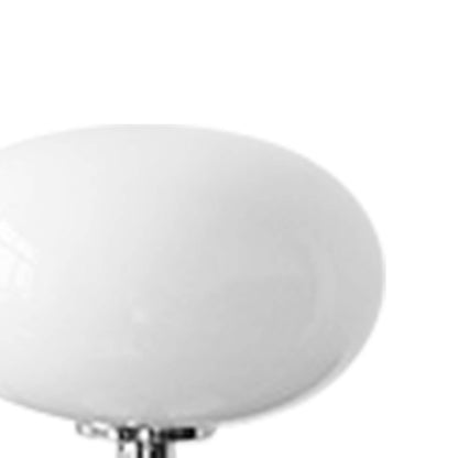 Bedside Table Lamp Iron Base Cute Shape Simple Modern Elegant Nightstand Lamp for Home Button Switch White