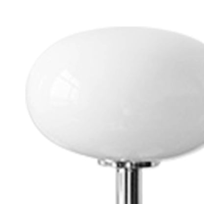 Bedside Table Lamp Iron Base Cute Shape Simple Modern Elegant Nightstand Lamp for Home Button Switch White
