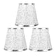 Cloth Lampshade Clip On Design Modern Barrel Fabric Lamp Shades for E14 Bulb Chandelier Wall Lamp 3pcs Silver