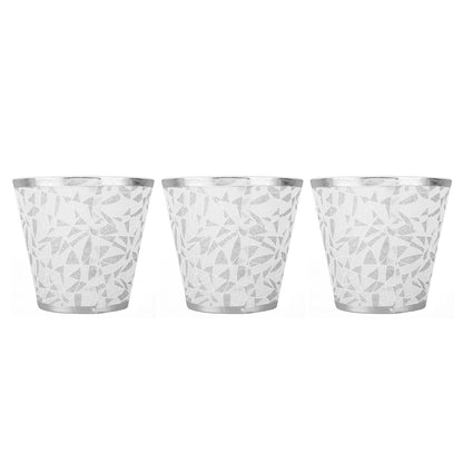 Cloth Lampshade Clip On Design Modern Barrel Fabric Lamp Shades for E14 Bulb Chandelier Wall Lamp 3pcs Silver