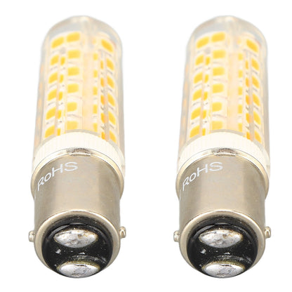 2pcs BA15D Led Bulbs Dimmable 6W Double Contact DC Bayonet Base 540LM 76 LED Warm Light 60W Halogen Bulbs Equivalent 100‑130V