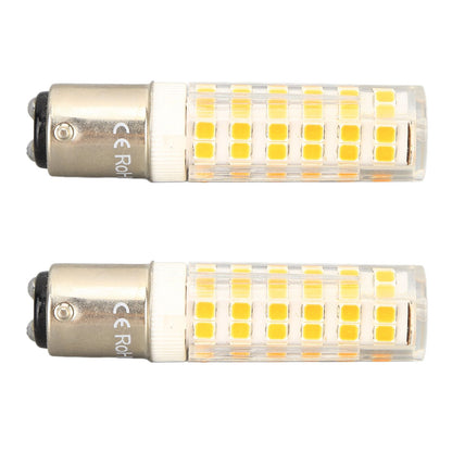 2pcs BA15D Led Bulbs Dimmable 6W Double Contact DC Bayonet Base 540LM 76 LED Warm Light 60W Halogen Bulbs Equivalent 100‑130V