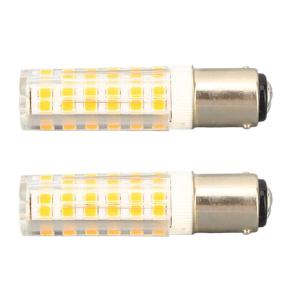 2pcs BA15D Led Bulbs Dimmable 6W Double Contact DC Bayonet Base 540LM 76 LED Warm Light 60W Halogen Bulbs Equivalent 100‑130V
