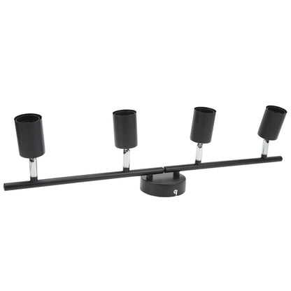 Tracking Lights Ceiling LED 4 60W Adjustable Angle Foldable Matte Black 4 Light Tracking Lighting for Bedroom Hotel 85‑265V