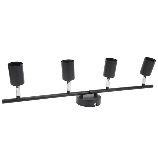 Tracking Lights Ceiling LED 4 60W Adjustable Angle Foldable Matte Black 4 Light Tracking Lighting for Bedroom Hotel 85‑265V