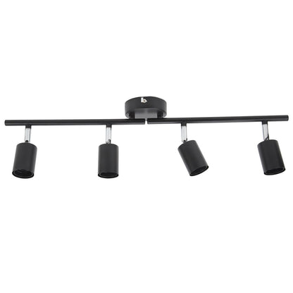 Tracking Lights Ceiling LED 4 60W Adjustable Angle Foldable Matte Black 4 Light Tracking Lighting for Bedroom Hotel 85‑265V