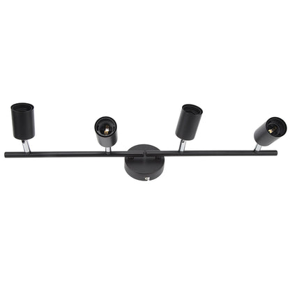 Tracking Lights Ceiling LED 4 60W Adjustable Angle Foldable Matte Black 4 Light Tracking Lighting for Bedroom Hotel 85‑265V