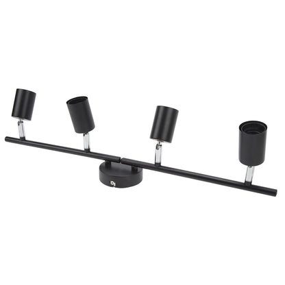 Tracking Lights Ceiling LED 4 60W Adjustable Angle Foldable Matte Black 4 Light Tracking Lighting for Bedroom Hotel 85‑265V