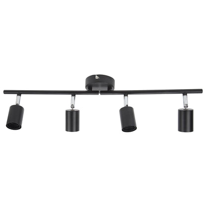 Tracking Lights Ceiling LED 4 60W Adjustable Angle Foldable Matte Black 4 Light Tracking Lighting for Bedroom Hotel 85‑265V