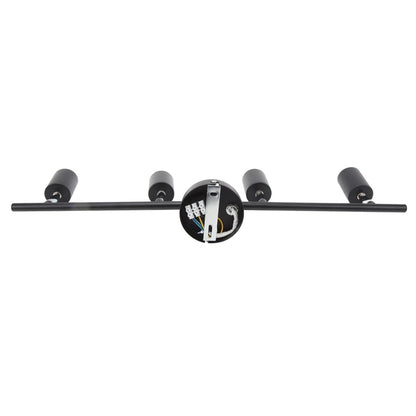 Tracking Lights Ceiling LED 4 60W Adjustable Angle Foldable Matte Black 4 Light Tracking Lighting for Bedroom Hotel 85‑265V