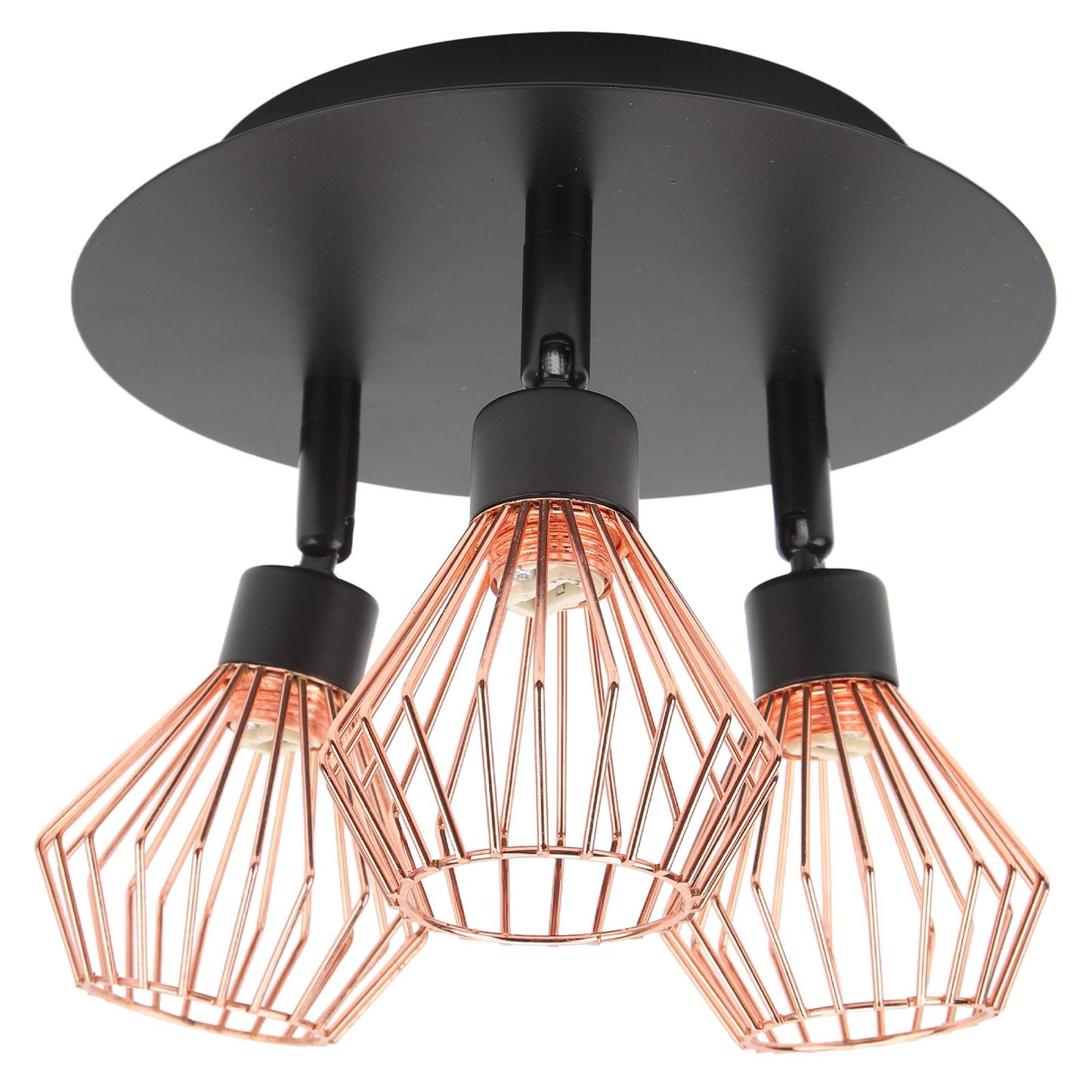 3 Light Fixtures Ceiling Mount Matte Black G9 Bulb Sockets Multi Directional Rotating Light for Farmhouse Hallway 85‑265V