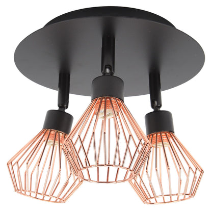 3 Light Fixtures Ceiling Mount Matte Black G9 Bulb Sockets Multi Directional Rotating Light for Farmhouse Hallway 85‑265V