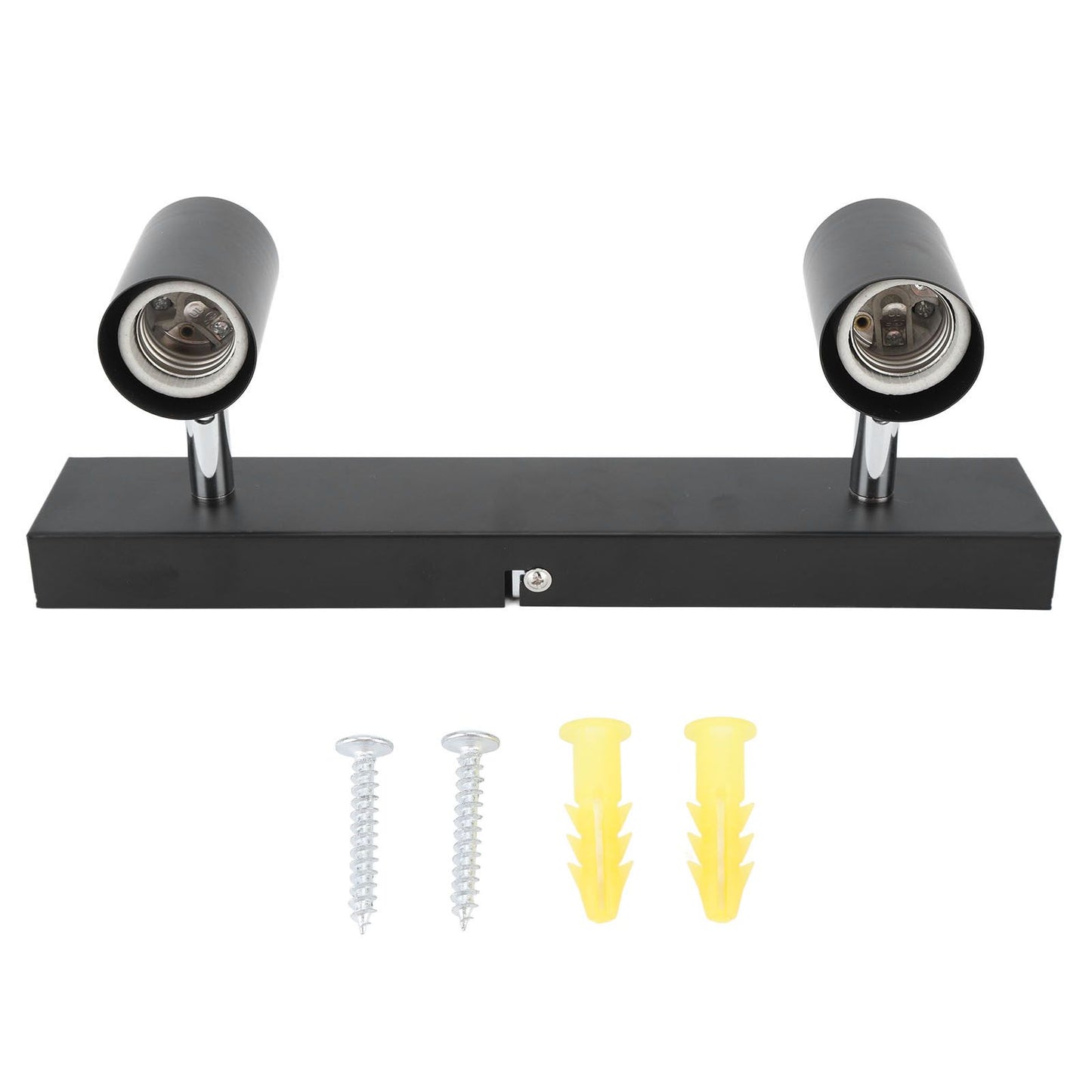 LED Track Light Two Bulb Fixed Rail with Rotating Heads Ceiling Track Light Fixtures for Kitchen Cabinet Hall