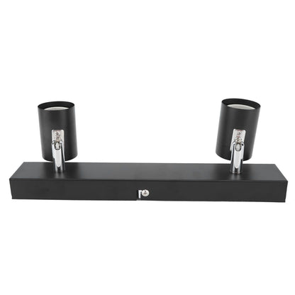LED Track Light Two Bulb Fixed Rail with Rotating Heads Ceiling Track Light Fixtures for Kitchen Cabinet Hall
