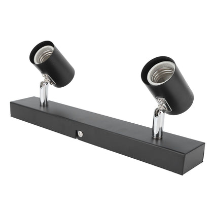 LED Track Light Two Bulb Fixed Rail with Rotating Heads Ceiling Track Light Fixtures for Kitchen Cabinet Hall