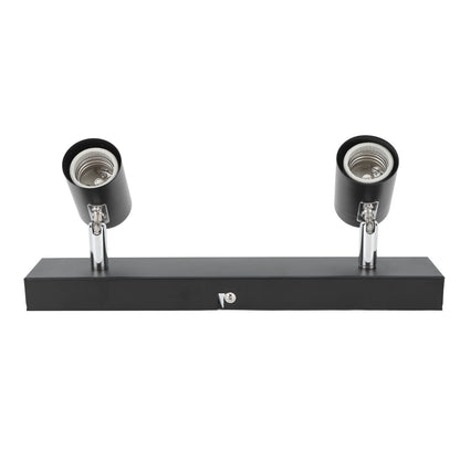 LED Track Light Two Bulb Fixed Rail with Rotating Heads Ceiling Track Light Fixtures for Kitchen Cabinet Hall