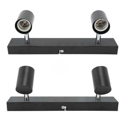 LED Track Light Two Bulb Fixed Rail with Rotating Heads Ceiling Track Light Fixtures for Kitchen Cabinet Hall
