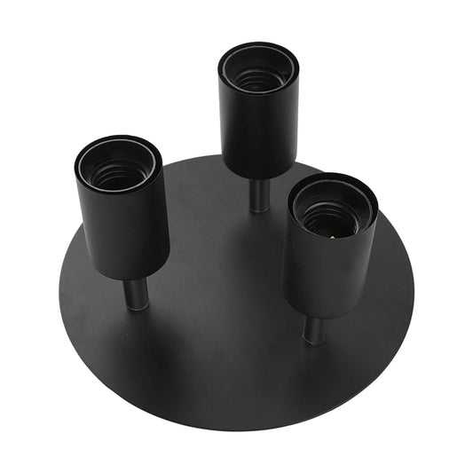 Ceiling Spotlight Holder 3 Head Rotating Lamp Base Ceiling Lamp Holder E27 Track Light Holder for Kitchen Bedroom 85‑265V