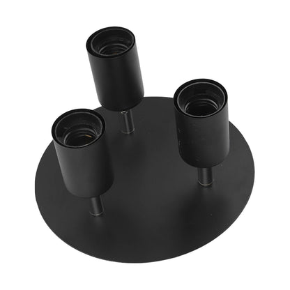 Ceiling Spotlight Holder 3 Head Rotating Lamp Base Ceiling Lamp Holder E27 Track Light Holder for Kitchen Bedroom 85‑265V
