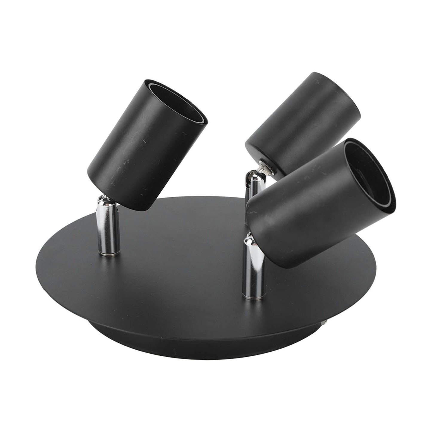 Ceiling Spotlight Holder 3 Head Rotating Lamp Base Ceiling Lamp Holder E27 Track Light Holder for Kitchen Bedroom 85‑265V