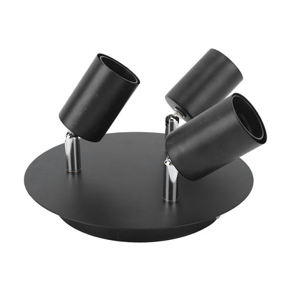 Ceiling Spotlight Holder 3 Head Rotating Lamp Base Ceiling Lamp Holder E27 Track Light Holder for Kitchen Bedroom 85‑265V