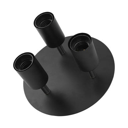 Ceiling Spotlight Holder 3 Head Rotating Lamp Base Ceiling Lamp Holder E27 Track Light Holder for Kitchen Bedroom 85‑265V