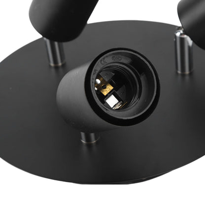 Ceiling Spotlight Holder 3 Head Rotating Lamp Base Ceiling Lamp Holder E27 Track Light Holder for Kitchen Bedroom 85‑265V