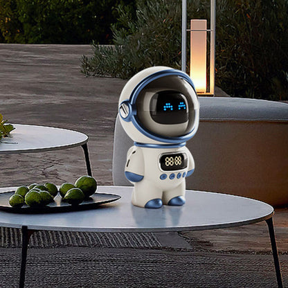 The Astronaut Speaker AI Intelligent Voice Bluetooth Speaker Clock Small Night Light Birthday Gift White
