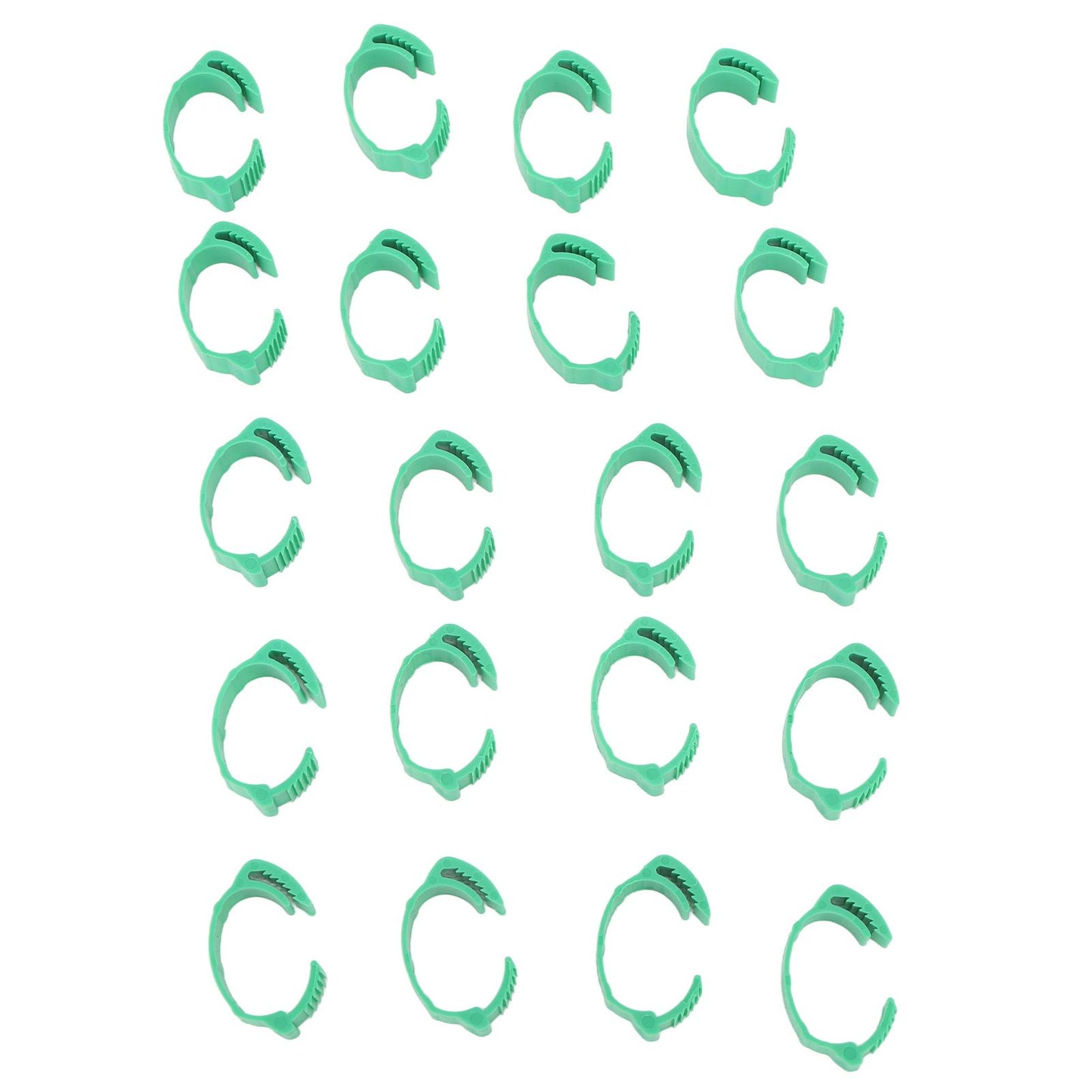 100pcs Chicken Identification Leg Bands Adjustable DIY Clip On Duck Bands for Geese Pigeons Green