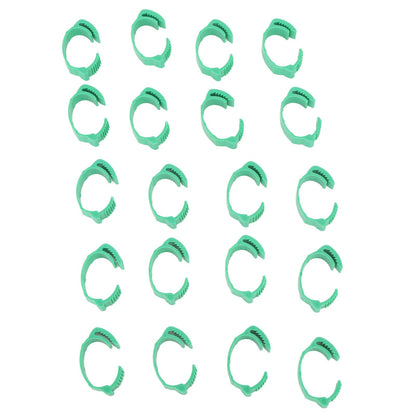 100pcs Chicken Identification Leg Bands Adjustable DIY Clip On Duck Bands for Geese Pigeons Green