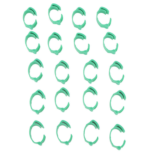100pcs Chicken Identification Leg Bands Adjustable DIY Clip On Duck Bands for Geese Pigeons Green